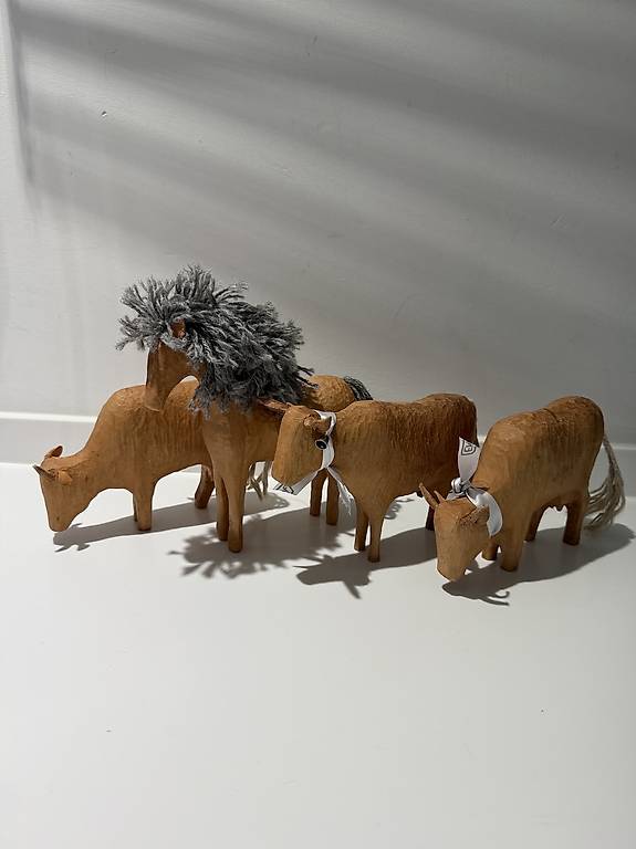 Bauernhoftiere aus Holz 10 Stück