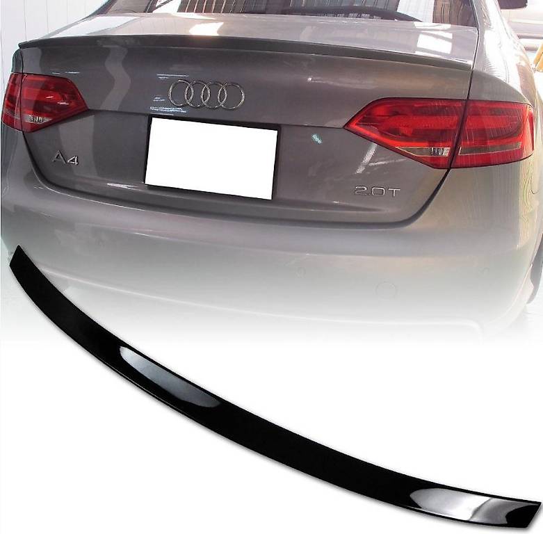 boot spoiler lippe schwarz glanz audi a4 b8 07-12 aileron
