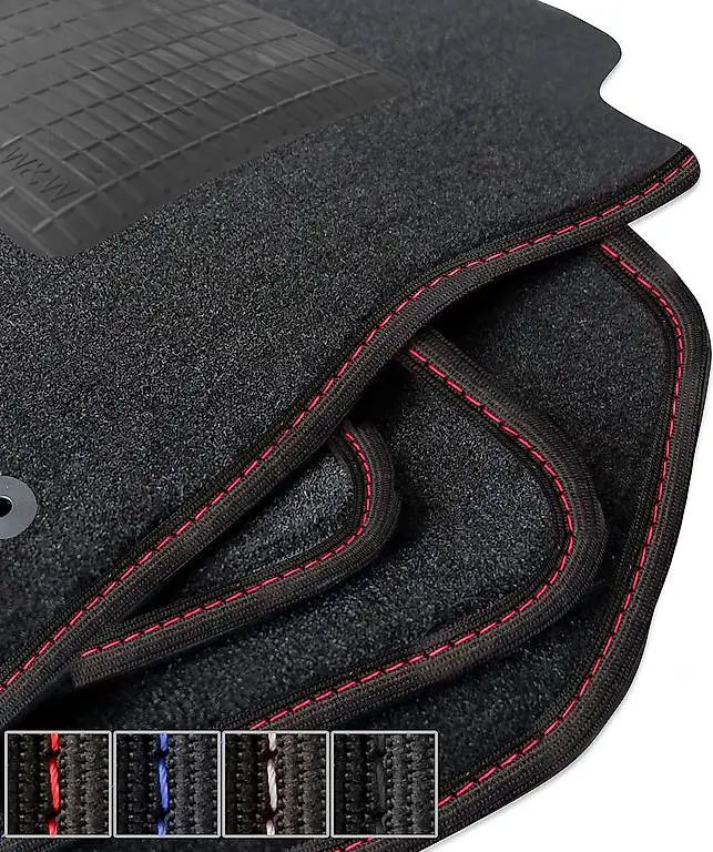 moto-MOLTICO Premium Auto Velours Autoteppiche Schwarz Autom