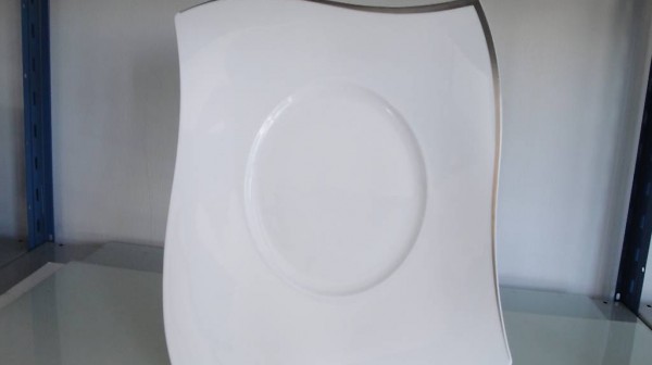  Teller Porzellan, V&B, New Wave Platinum