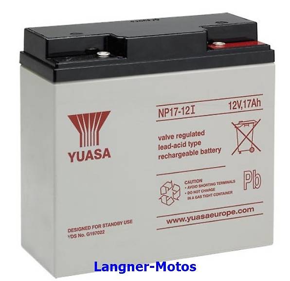 YUASA NP17-12I AGM Industrie Batterie / Bleiakku 12V 17Ah