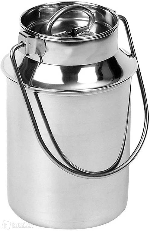  Milchkanne Edelstahl mit Steckdeckel