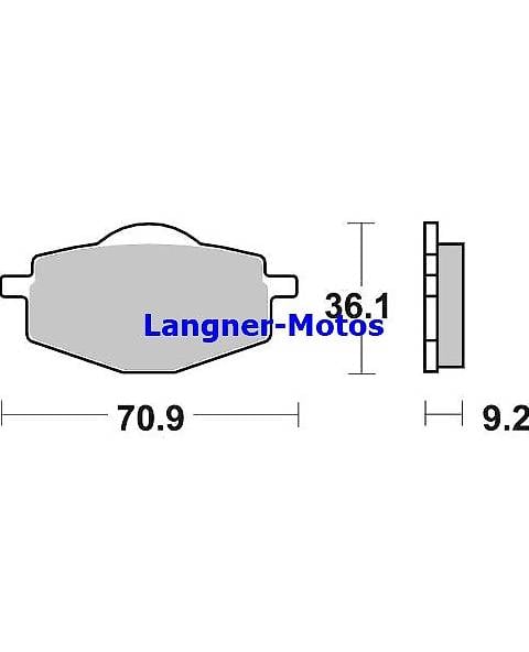 Bremsbelag SBS 107 CT Carbon Tech YAMAHA DT R 125 (1996-2007