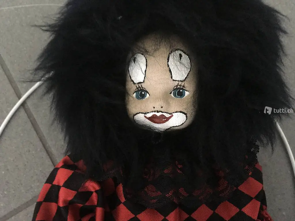 Harlekin Clown von Hand genäht Puppe