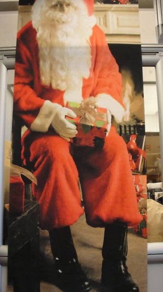  Textilbanner Nikolaus, 75 x 180cm, Schlauchnaht