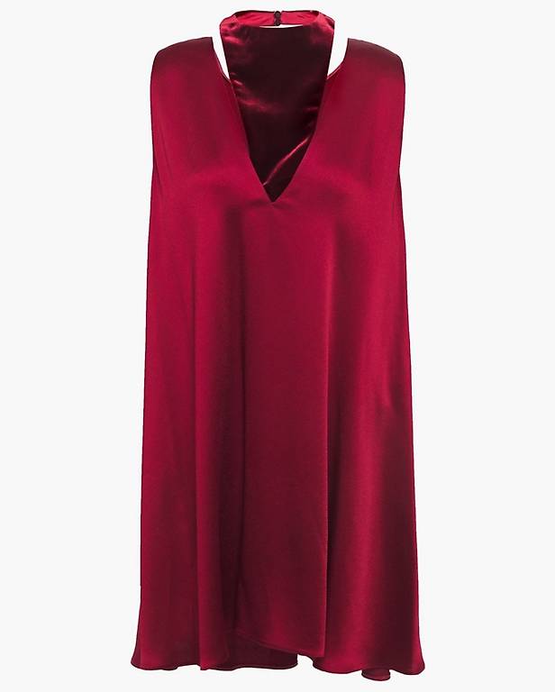 VALENTINO GARAVANI Minikleid aus Grêpe mit Samteinsätzen