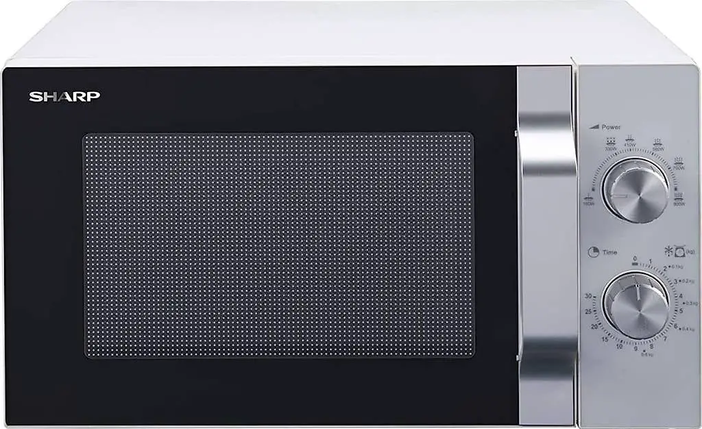 Sharp R204WA Solo-Mikrowelle,20 L,800 W,6 Leistungsstufen, Ti