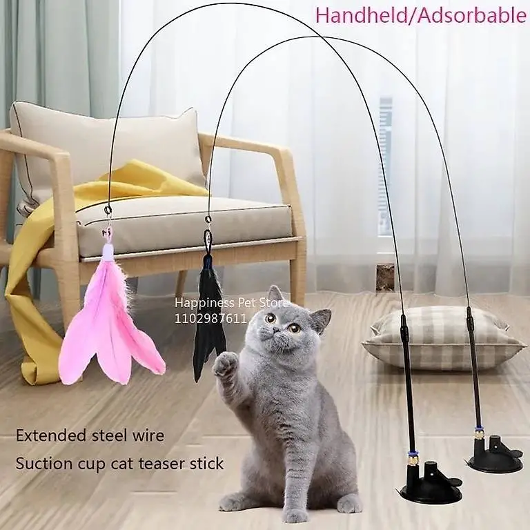 Magischer Katzenangel mit Saugnapf