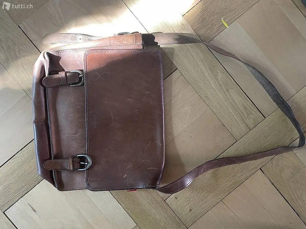 BREE Ledermappe, Messenger, Leder, Vintage