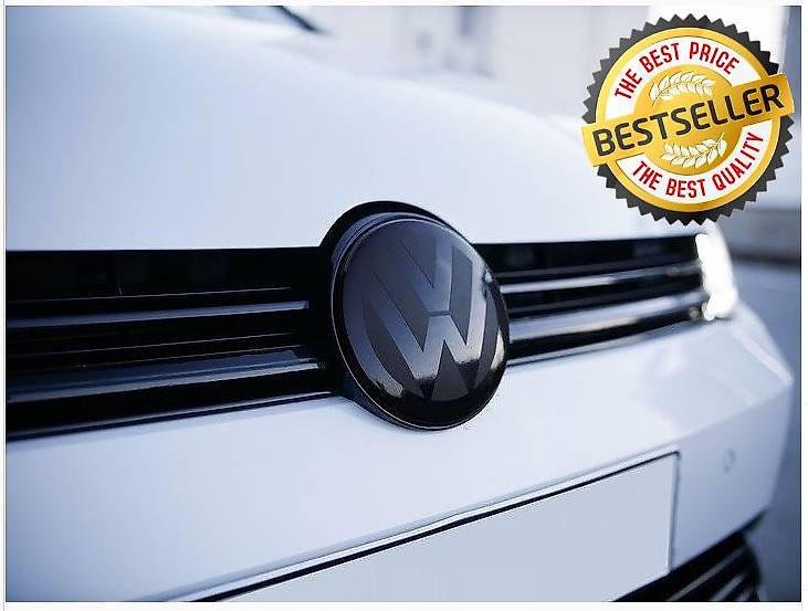 VW Golf 7 ACC Front Facelift Emblem Schwarz