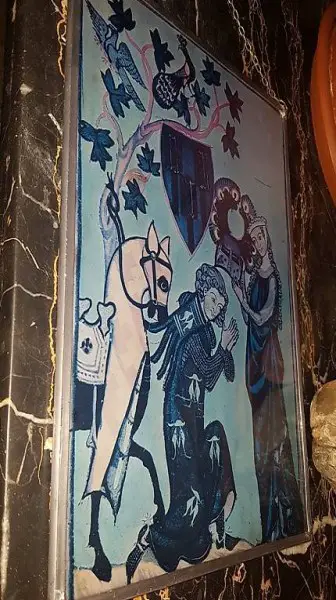 Antikes Bleiglas Fensterbild