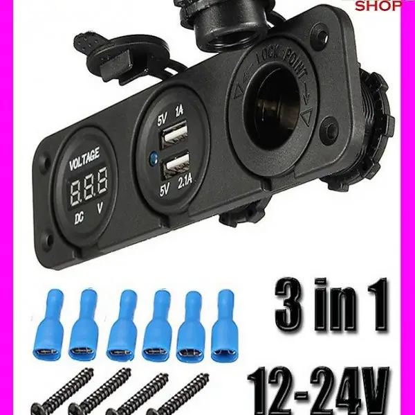  Auto-und Motorrad-Stecker Dual USB Adapt