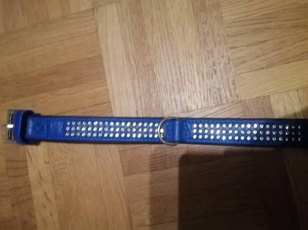 Hundehalsband Echtleder mit Swarovski Steinchen
