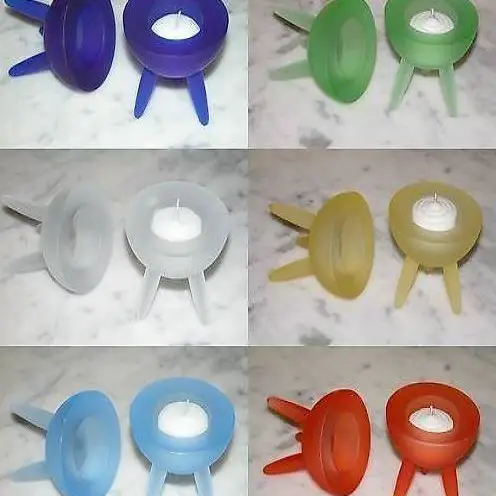 6 Glas Teelichthalter im Modernstyle