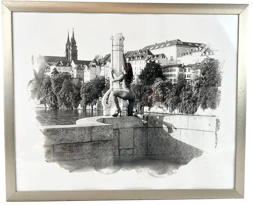 Basel Kleinbasel Rhein Akt Kunst Fotografie Mittlere Brücke