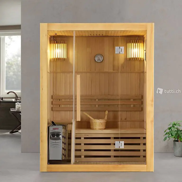  Saunakabine Tampere mit Harvia-Saunaofen & Zubehör