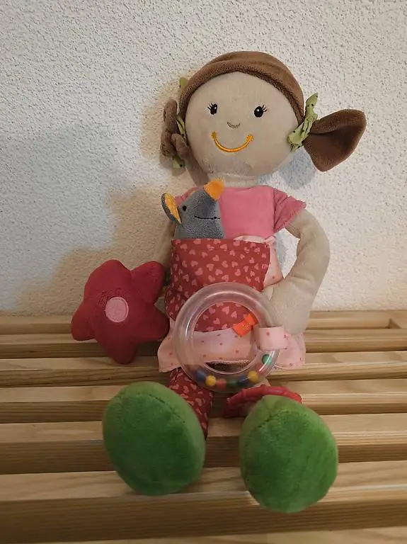 Sigikid lernpuppe Mädchen Rassel knistert maus