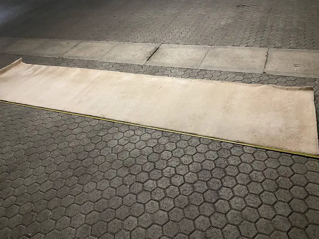 Teppich Läufer Beige, 405x85cm, ideal für Gang oder Entrée