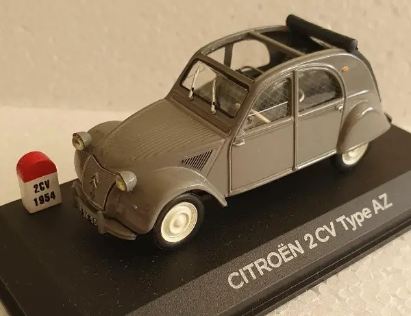 NEU: Citroën 2CV Type AZ Faltdach offen 1955-1957 grau /