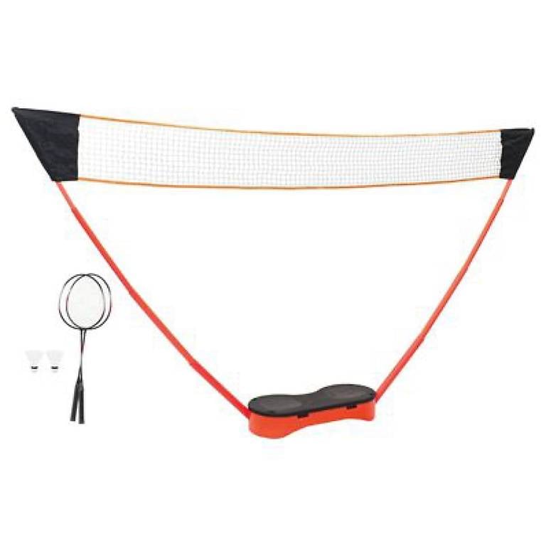 Badminton-Set mit 2 Schlägern, Netz & Tasche 95488
