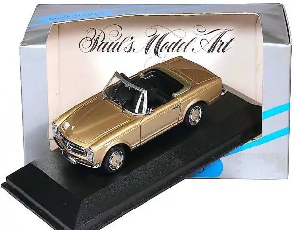 1:43 Minichamps - Mercedes Benz 230 SL Cabrio 1963 - gold