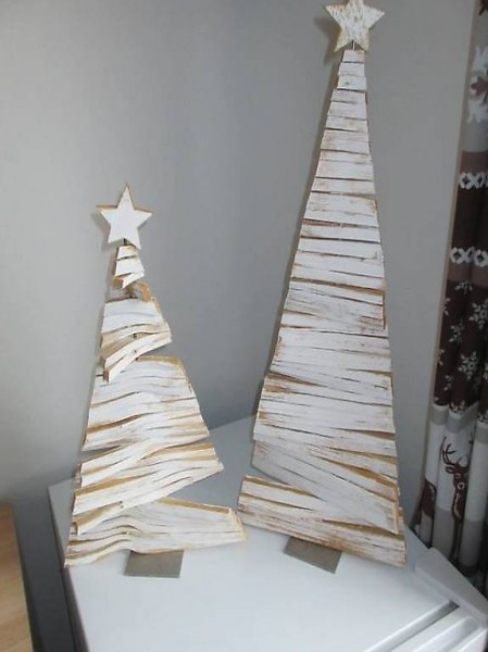 DEKO HOLZ BÄUME VERSTELBAR 2 STÜCK