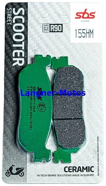 Bremsbelag Scooter SBS 155 HM YAMAHA YP XMAX 125-250 Majest