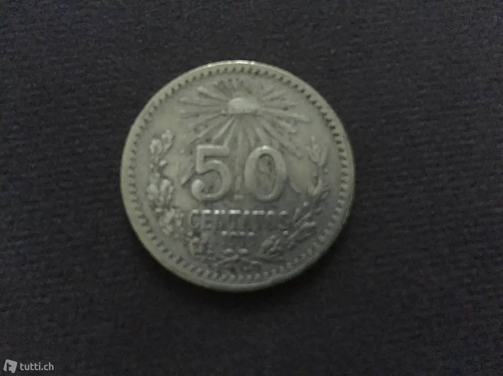 Silber Münze 1919 Mexicanos