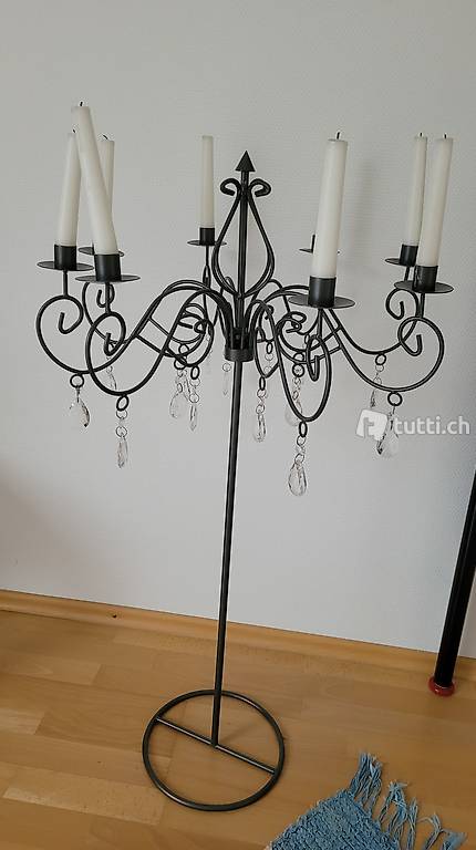 Kerzenständer mit Kristallen