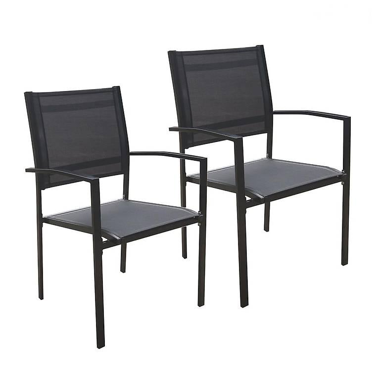 Gartenstuhl ZIA 2er Set schwarz