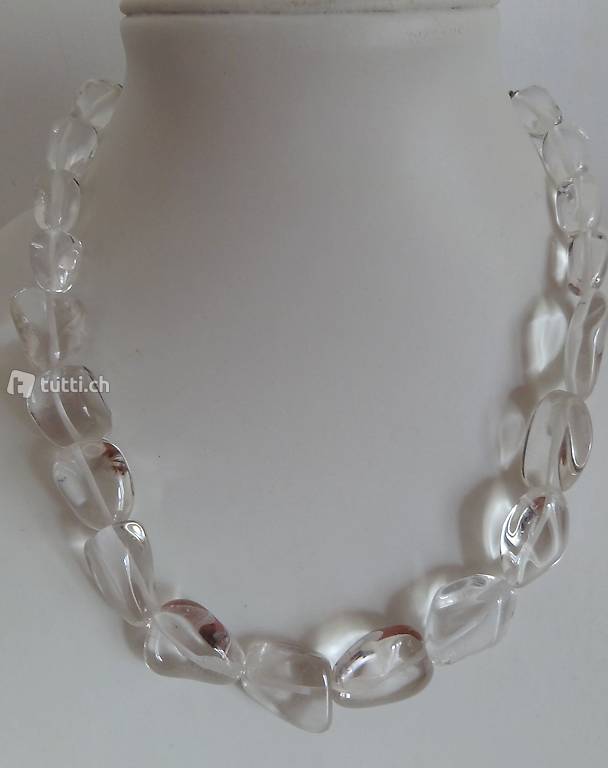 Bergkristall Kette, Trommelsteine