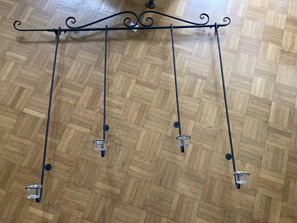 Wandhalterung Teelichthalter Eisen, ausziehbar - NEU(2x)