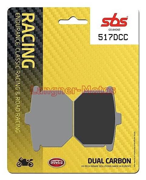 Bremsbelag SBS 517DCC Road Racing Classic Dual Carbon Honda