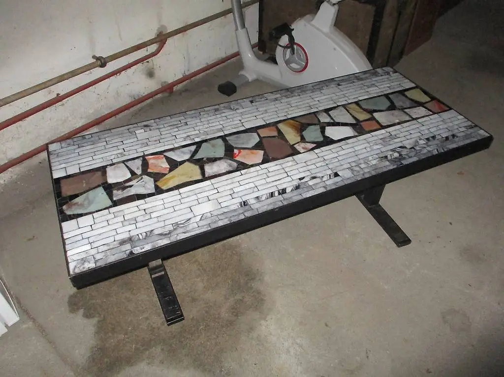 Mosaik-Tisch 60er modernist style Vintage Rockabilly-Hammer