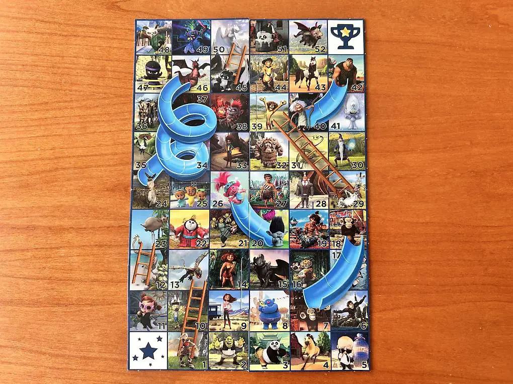 Kleines Leiterlispiel mit Disney-Figuren