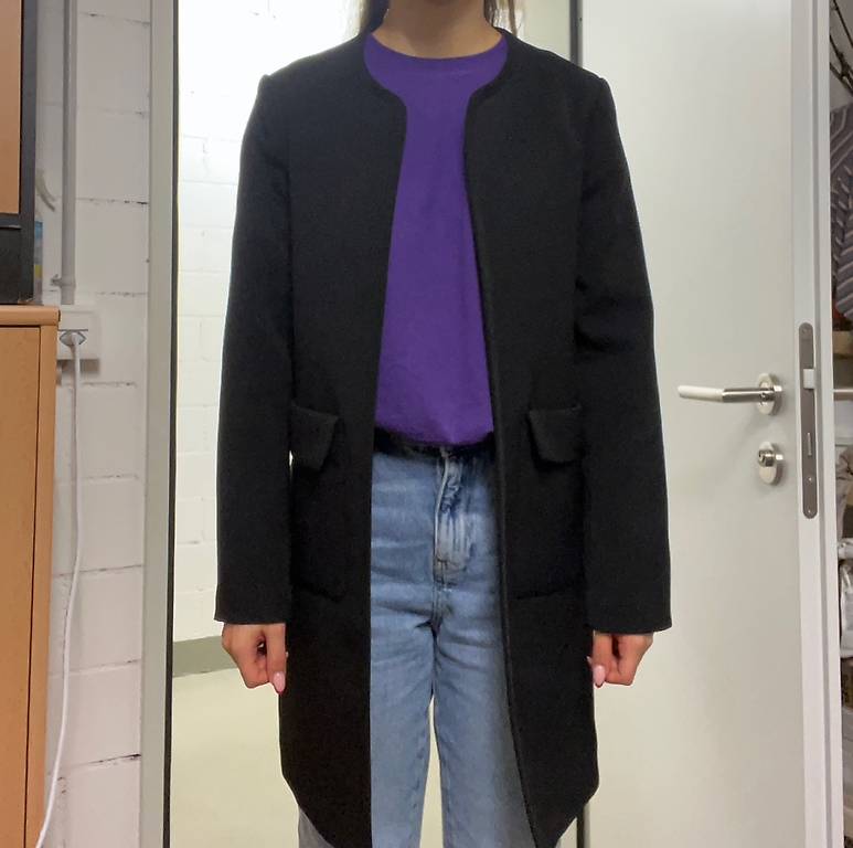 schwarzer Mantel H&M, 36