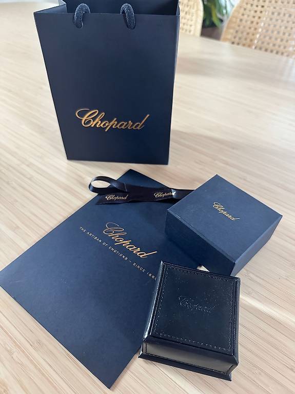 Chopard ice Cube Ring 750 gelbgold, Grösse 52 neu