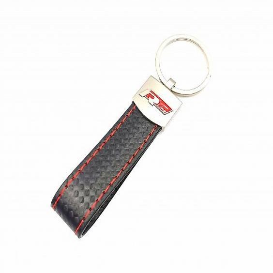  R LINE CARBON SCHLÜSSELANHÄNGER LEDER ROT (AUF WUNSCH MIT GR