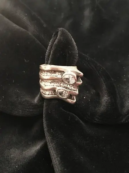 Echte Silber, Ring, Gr 19-19.5. (2)