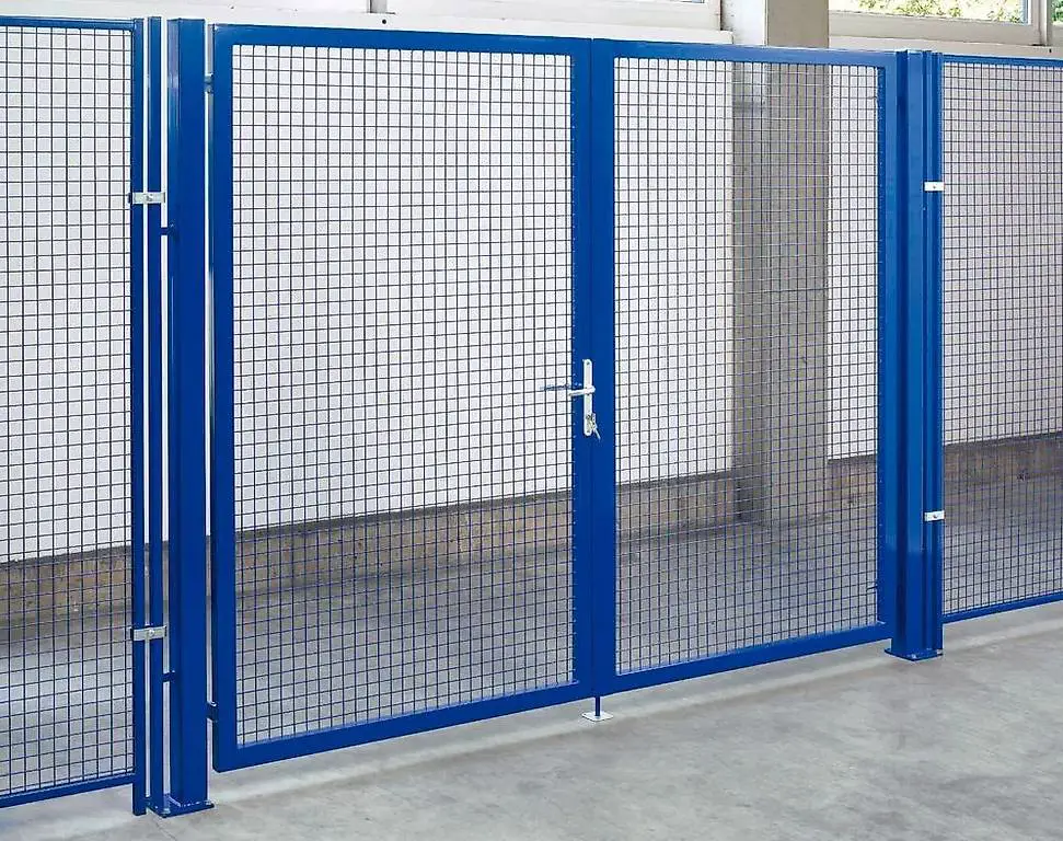 Gitter Trennwandsystem Schutzzaun Zaungitter mit Tor ca. 13 M