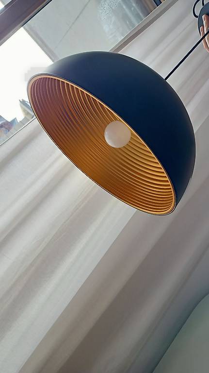 Pendelleuchte schwarz/gold