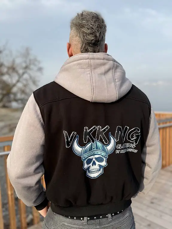 VIKKING Motorradjacke Hoodie mit Protektoren und Kevlar