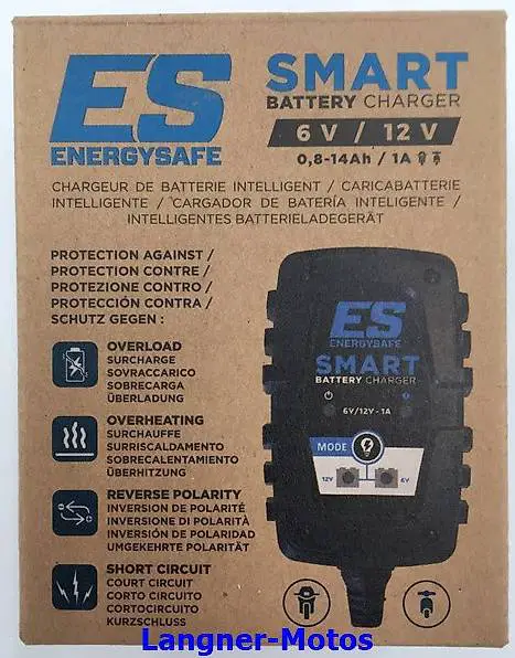 Batterieladegerät ES-Smart 1 6Volt &12Volt 0,8A Vespa Roller