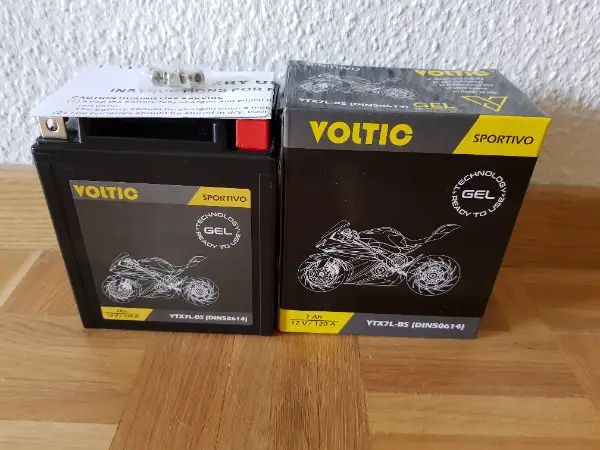Motorradbatterie, YTX7L-BS, neu, Gel, auch SA / SO
