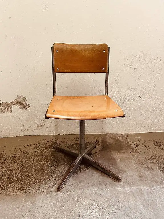 Embru Stuhl Holz-Metall (Schulstuhl)