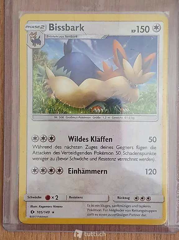 Pokemon Karte, Bissbark Phase 2