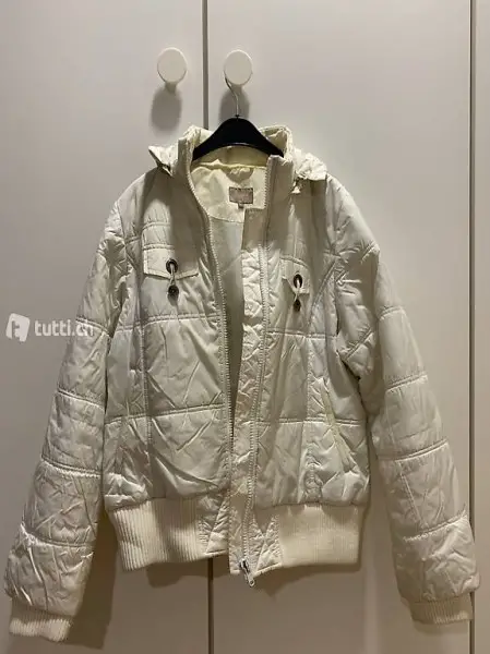 Damenjacke weiss mit Kapuze L