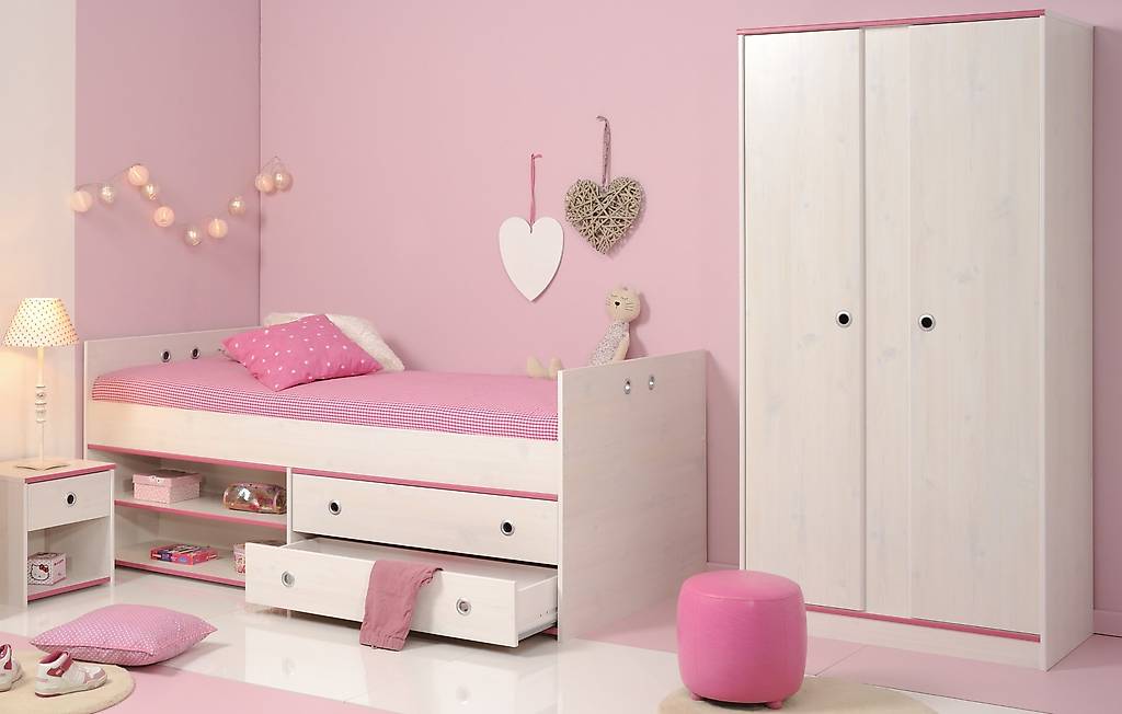 Jugendzimmer SMOOZY 22b weiss-pink (Neu)
