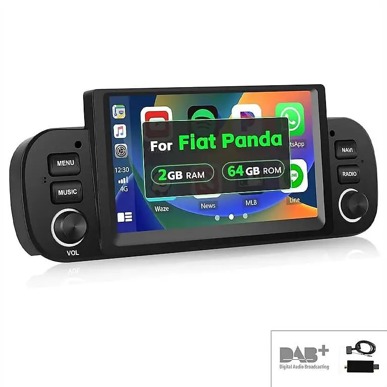 Autoradio Fiat Panda Carplay Navi Bluetooth DAB+ USB