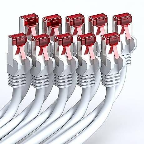 Netzwerkkabel-Set 10x 0,5m, WeiB